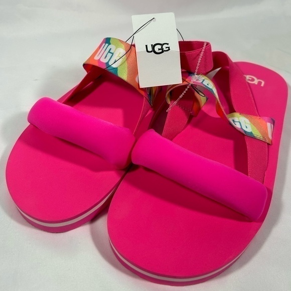UGG Kids Zuma Sling Girls Sandals Pink Strappy Size 6 - Picture 7 of 8